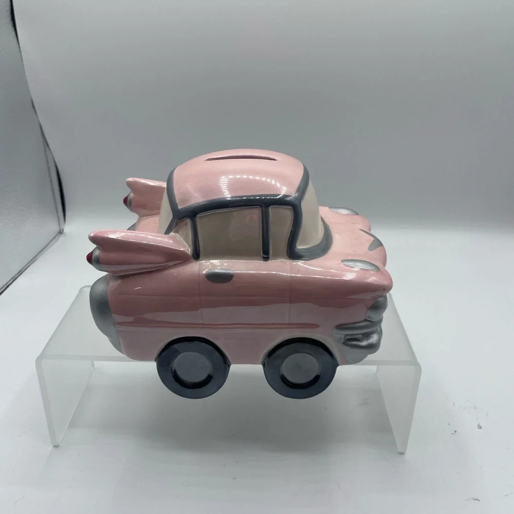 Mary Kay retired pink ceramic Cadillac bank collectible